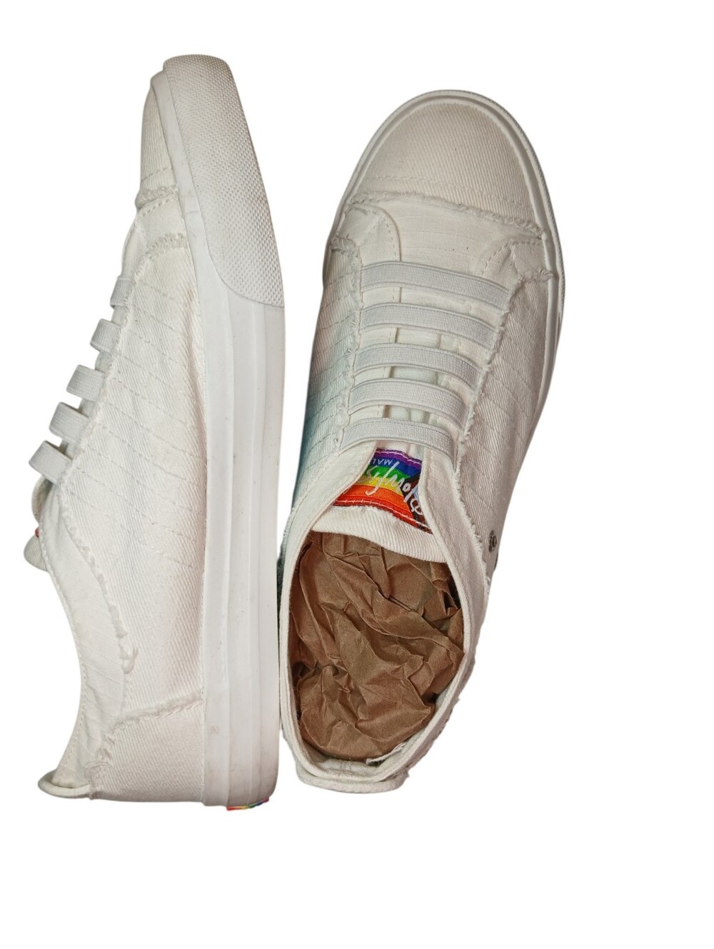 Blowfish White Canvas Slip On Sneaker Sz 9